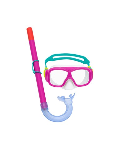 Bestway Set Maschera e Tubo per Adulti Valvola di Purga Colore Assortito +14 Anni Mare e Piscina 24029