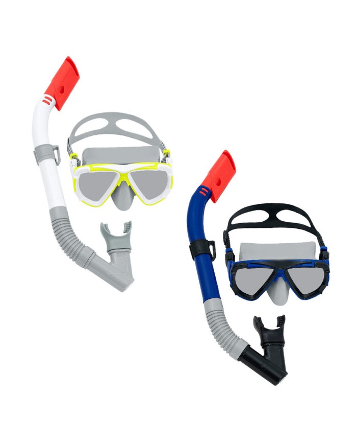 Bestway Set Maschera e Tubo Junior Cinturino Anatomico Colore Assortito +7 Anni Spiaggia e Piscina 24035 Bestway Set Maschera e Tubo Junior Cinturino Anatomico Colore Assortito +7 Anni Spiaggia e Piscina 24035