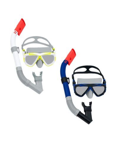 Bestway Set Maschera e Tubo Junior Cinturino Anatomico Colore Assortito +7 Anni Spiaggia e Piscina 24035