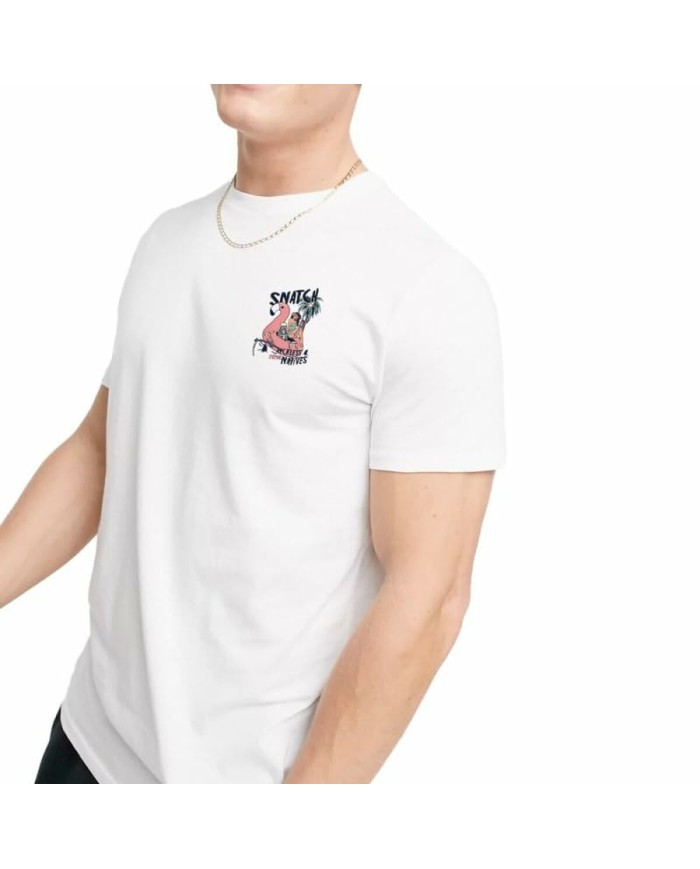 Maglia a Maniche Corte Uomo Snatch & Clash Reckless Bianco Maglia a Maniche Corte Uomo Snatch & Clash Reckless Bianco