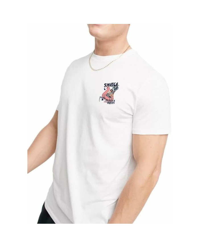 Maglia a Maniche Corte Uomo Snatch & Clash Reckless Bianco Maglia a Maniche Corte Uomo Snatch & Clash Reckless Bianco