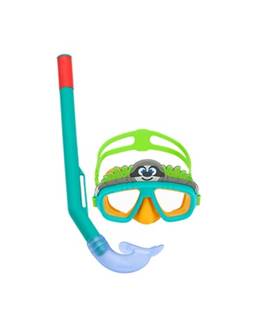 Bestway Set Maschera e Tubo per Adulti Valvola di Scarico Colori Assortiti +14 Anni Mare e Piscina 24053