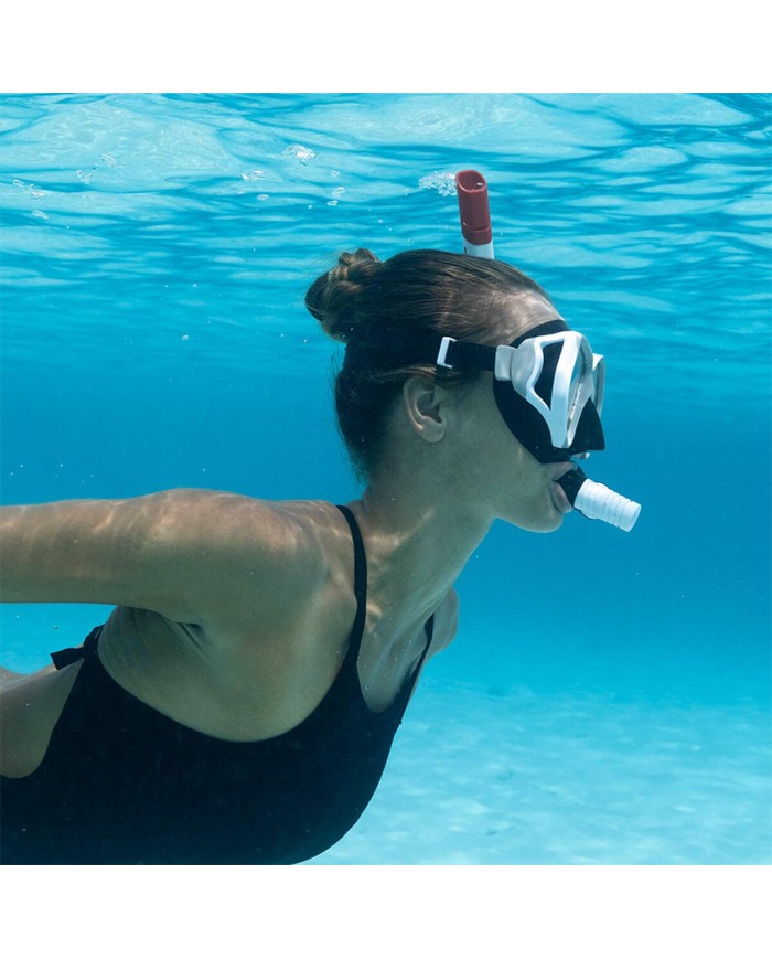 Occhialini da Snorkeling e Boccaglio Bestway Bianco Grigio Adulto (1 Unità)