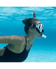 Occhialini da Snorkeling e Boccaglio Bestway Bianco Grigio Adulto (1 Unità)