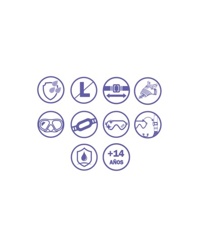 Occhialini da Snorkeling e Boccaglio Bestway Bianco Grigio Adulto (1 Unità)