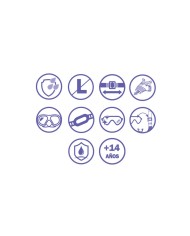 Occhialini da Snorkeling e Boccaglio Bestway Bianco Grigio Adulto (1 Unità)