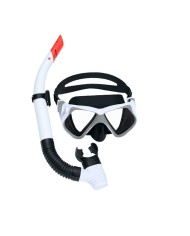 Occhialini da Snorkeling e Boccaglio Bestway Bianco Grigio Adulto (1 Unità)