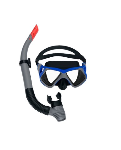 Occhialini da Snorkeling e Boccaglio Bestway Bianco Grigio Adulto (1 Unità)
