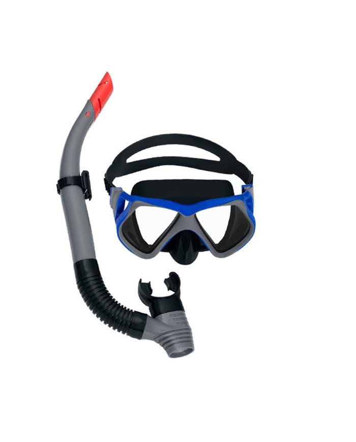 Occhialini da Snorkeling e Boccaglio Bestway Bianco Grigio Adulto (1 Unità)