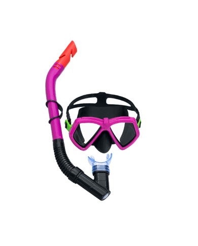 Bestway Set Maschera e Tubo Adulto Valvola di Sfiato Colore Assortito +14 Anni Spiaggia e Piscina 24068
