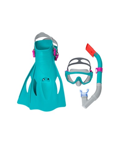 Bestway Set Maschera e Tubo Adulto Cinturino Anatomico Colore Misto +14 Anni Spiaggia e Piscina 24071