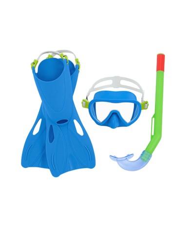 Bestway Set Snorkel Junior Cinturino Anatomico Colore Misto 37-41 +7 Anni Spiaggia e Piscina 25019