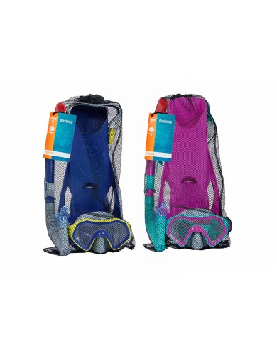 Maschera da Snorkeling con Boccaglio e Pinne Bestway 37-41