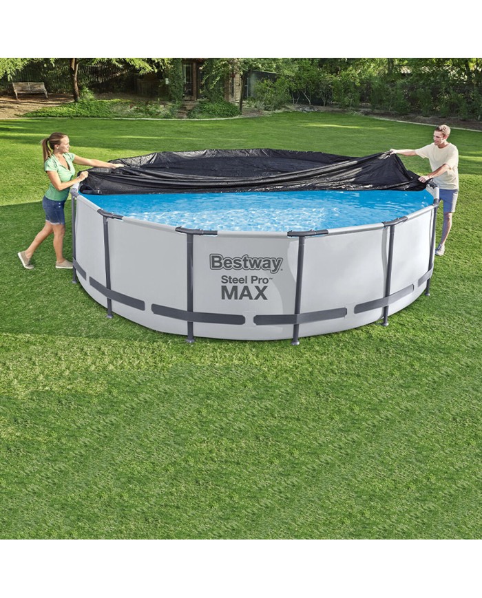 Copertura per piscina Bestway Nero Ø 370 cm Copertura per piscina Bestway Nero Ø 370 cm