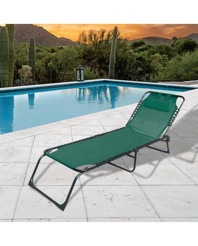 "Marbueno Sdraio Pieghevole Acciaio Con Cuscino Giardino e Piscina 190X58X27 cm Verde 10002" "Marbueno Sdraio Pieghevole Acciaio Con Cuscino Giardino e Piscina 190X58X27 cm Verde 10002"