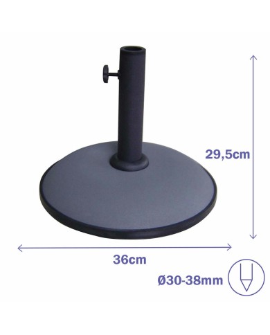 Marbueno Base Ombrellone Cemento 36x29,5 cm 11KG Grigio Giardino, Piscina, Terrazza Marbueno Base Ombrellone Cemento 36x29,5 cm 11KG Grigio Giardino, Piscina, Terrazza