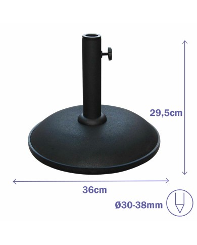 Marbueno Base Ombrellone Rotonda Cemento 36x29,5 cm 11KG Nero Giardino, Piscina 10444 Marbueno Base Ombrellone Rotonda Cemento 36x29,5 cm 11KG Nero Giardino, Piscina 10444
