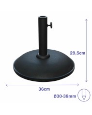 Marbueno Base Ombrellone Rotonda Cemento 36x29,5 cm 11KG Nero Giardino, Piscina 10444 Marbueno Base Ombrellone Rotonda Cemento 36x29,5 cm 11KG Nero Giardino, Piscina 10444