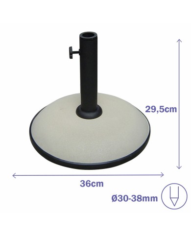 Marbueno Base Ombrellone Rotonda Cemento 36x29,5 cm 11KG Bianco Giardino e Terrazza Marbueno Base Ombrellone Rotonda Cemento 36x29,5 cm 11KG Bianco Giardino e Terrazza