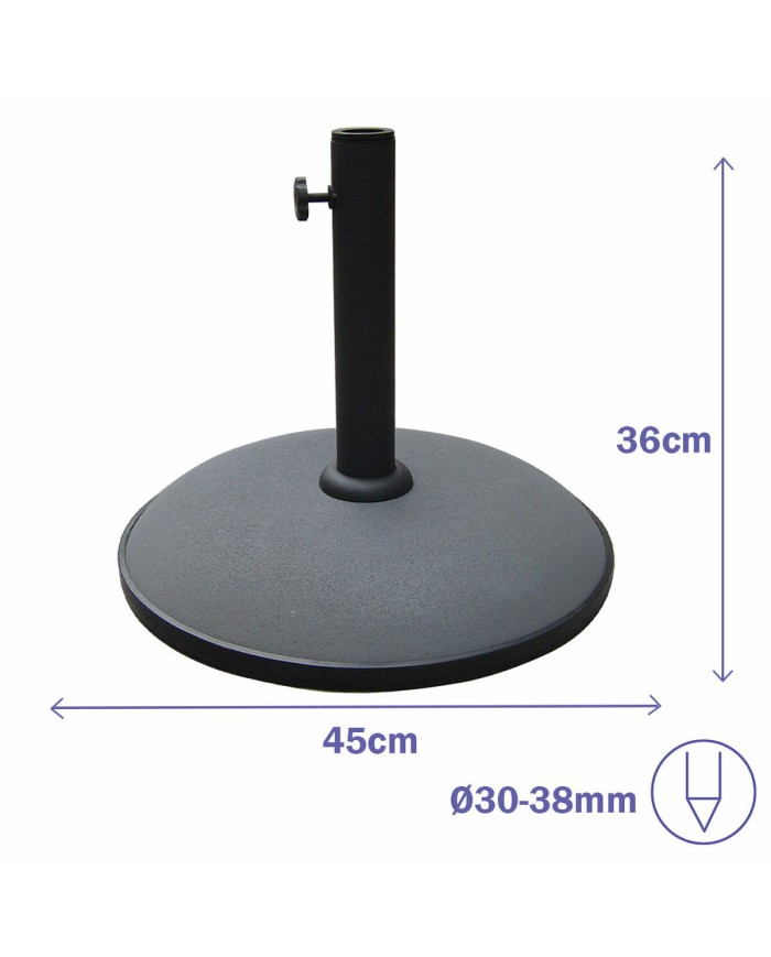 Marbueno Base Ombrellone Rotondo Cemento 45x36 cm 20KG Grigio Giardino, Piscina 10449 Marbueno Base Ombrellone Rotondo Cemento 45x36 cm 20KG Grigio Giardino, Piscina 10449