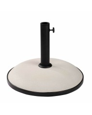 Marbueno Base Ombrellone Rotonda Cemento 50x37 cm 25KG Nero Giardino, Piscina, Terrazza