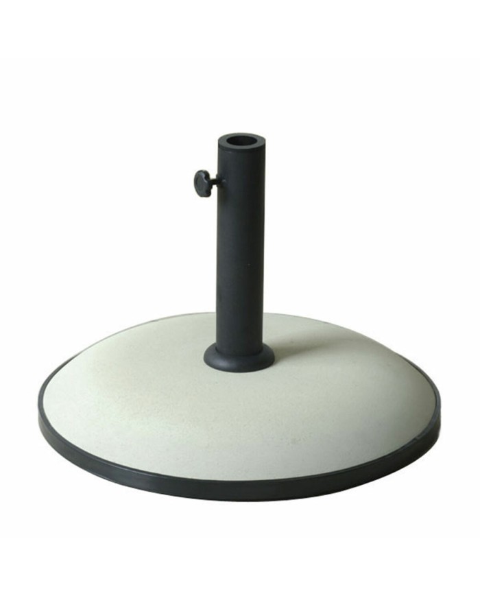 Marbueno Base Ombrellone Rotonda Cemento 50x37 cm 25KG Bianco Giardino, Piscina, Terrazza