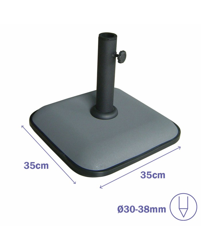 Marbueno Base Ombrellone Quadrato Cemento 35X35X5,2 cm 11KG Grigio Giardino 10454 Marbueno Base Ombrellone Quadrato Cemento 35X35X5,2 cm 11KG Grigio Giardino 10454