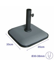 Marbueno Base Ombrellone Quadrato Cemento 35X35X5,2 cm 11KG Grigio Giardino 10454 Marbueno Base Ombrellone Quadrato Cemento 35X35X5,2 cm 11KG Grigio Giardino 10454