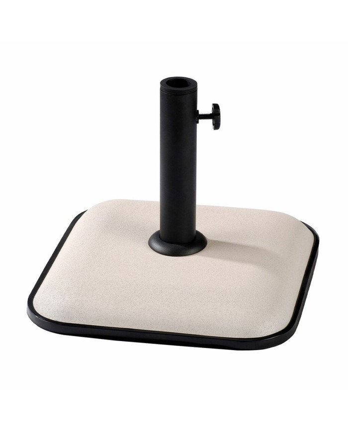 Marbueno Base Ombrellone Quadrato Cemento 35X35X5,2 cm 11KG Bianco Giardino 10457