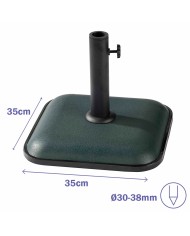 Marbueno Base Ombrellone Quadrato Cemento 35X35X5,2 cm 11KG Verde Giardino 10456