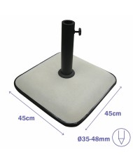 Marbueno Base Ombrellone Quadrata Cemento 45X45X7,3 cm 25KG Bianco Giardino, Piscina 10459 Marbueno Base Ombrellone Quadrata Cemento 45X45X7,3 cm 25KG Bianco Giardino, Piscina 10459