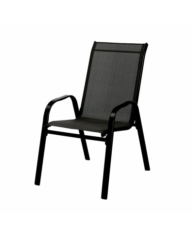 Marbueno Sedia da Giardino Acciaio Nero 91X54X65 cm 10467 Marbueno Sedia da Giardino Acciaio Nero 91X54X65 cm 10467