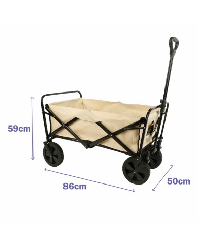 Carrello Multiuso Pieghevole Marbueno Acciaio 150 KG Beige Giardino 86X50X59 cm Carrello Multiuso Pieghevole Marbueno Acciaio 150 KG Beige Giardino 86X50X59 cm