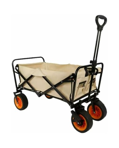 Marbueno Carrello Multiuso Pieghevole Acciaio 200 KG Beige Giardino, Spiaggia 86X50X59 cm Marbueno Carrello Multiuso Pieghevole Acciaio 200 KG Beige Giardino, Spiaggia 86X50X59 cm