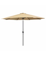 Marbueno Ombrellone Acciaio 8 Stecche D270 cm Poliestere Beige Giardino 10483