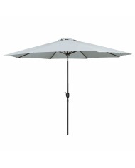 Marbueno Ombrellone Acciaio 8 Stecche D270 cm Poliestere Bianco Giardino Piscina 10484