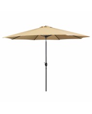 Marbueno Ombrellone Acciaio 8 Stecche D270 cm Poliestere Bianco Giardino Piscina 10484