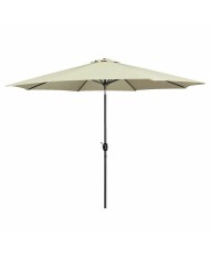 Marbueno Ombrellone Acciaio 8 Stecche D300 cm Poliestere Beige Giardino Piscina 10486