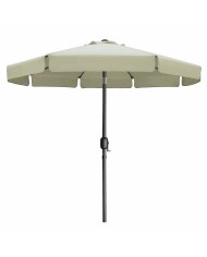 Marbueno Ombrellone Acciaio 8 Stecche D300 cm Poliestere Bianco Giardino 10489