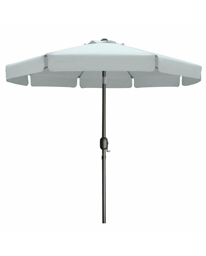 Marbueno Ombrellone Acciaio 8 Stecche D300 cm Poliestere Bianco Giardino 10489