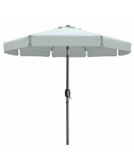 Marbueno Ombrellone Acciaio 8 Stecche D300 cm Poliestere Bianco Giardino 10489