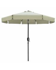 Marbueno Ombrellone Acciaio 8 Stecche D300 cm Poliestere Bianco Giardino 10489