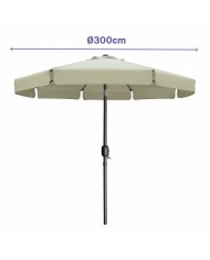 Marbueno Ombrellone Acciaio 8 Stecche D300 cm Poliestere Beige Giardino, Piscina 10490 Marbueno Ombrellone Acciaio 8 Stecche D300 cm Poliestere Beige Giardino, Piscina 10490