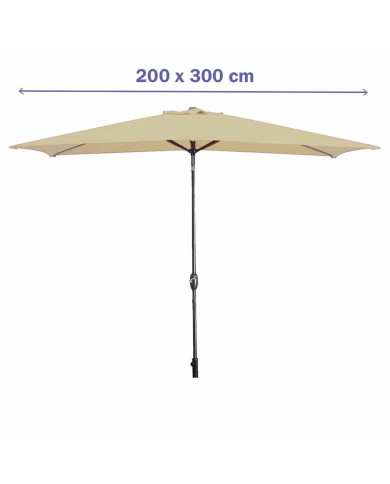 Marbueno Ombrellone Acciaio 8 Stecche 200x300 cm Poliestere Marrone Giardino 10492 Marbueno Ombrellone Acciaio 8 Stecche 200x300 cm Poliestere Marrone Giardino 10492