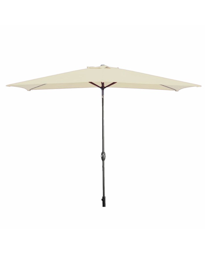 Marbueno Ombrellone Acciaio 8 Stecche 200x300 cm Poliestere Beige Giardino, Piscina