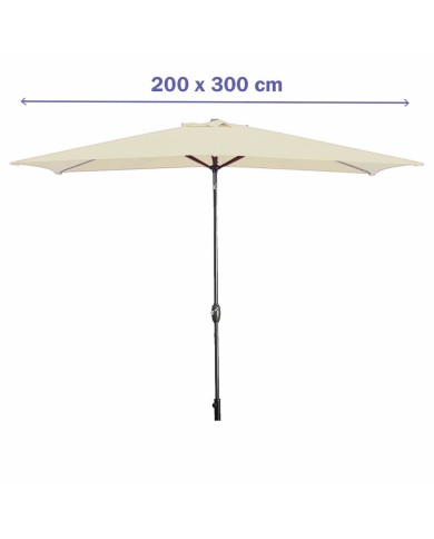 Marbueno Ombrellone Acciaio 8 Stecche 200x300 cm Poliestere Beige Giardino, Piscina Marbueno Ombrellone Acciaio 8 Stecche 200x300 cm Poliestere Beige Giardino, Piscina