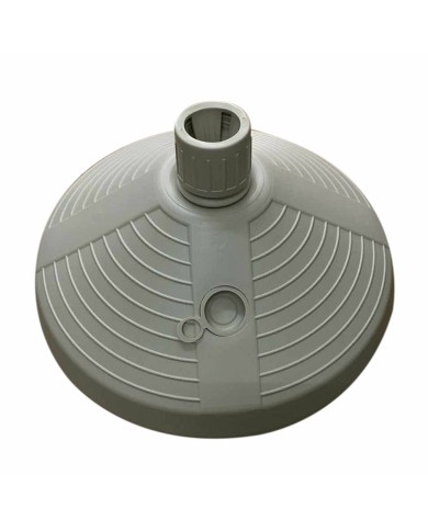 Marbueno Base Ombrellone Rotonda Plastica 38x38x14 cm 10L Bianco Giardino, Piscina 10502