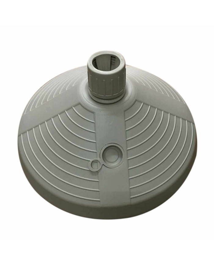 Marbueno Base Ombrellone Rotonda Plastica 38x38x14 cm 10L Bianco Giardino, Piscina 10502