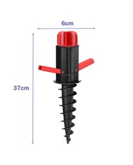 Marbueno Pincho Parasol Plastico Nero 37x6x6 cm Spiaggia e Giardino 10505