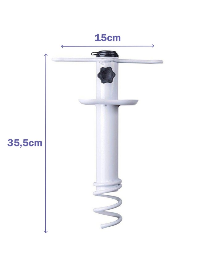 Marbueno Pincho Parasol Succion Acciaio Bianco 35,5x15x6 cm Spiaggia e Giardino Marbueno Pincho Parasol Succion Acciaio Bianco 35,5x15x6 cm Spiaggia e Giardino